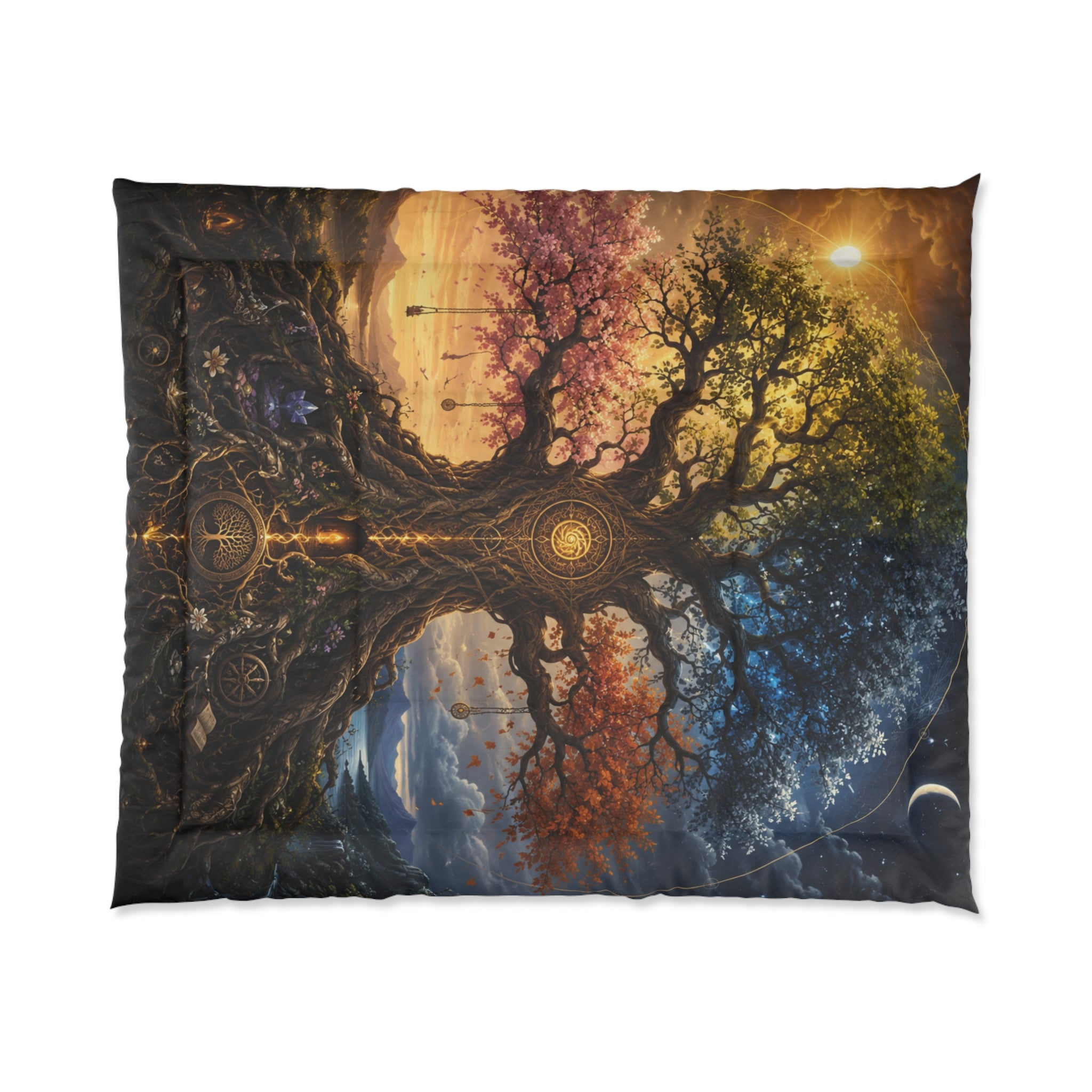 Tree of Life Comforter - Mystical Sunrise to Starlit Night Bedding