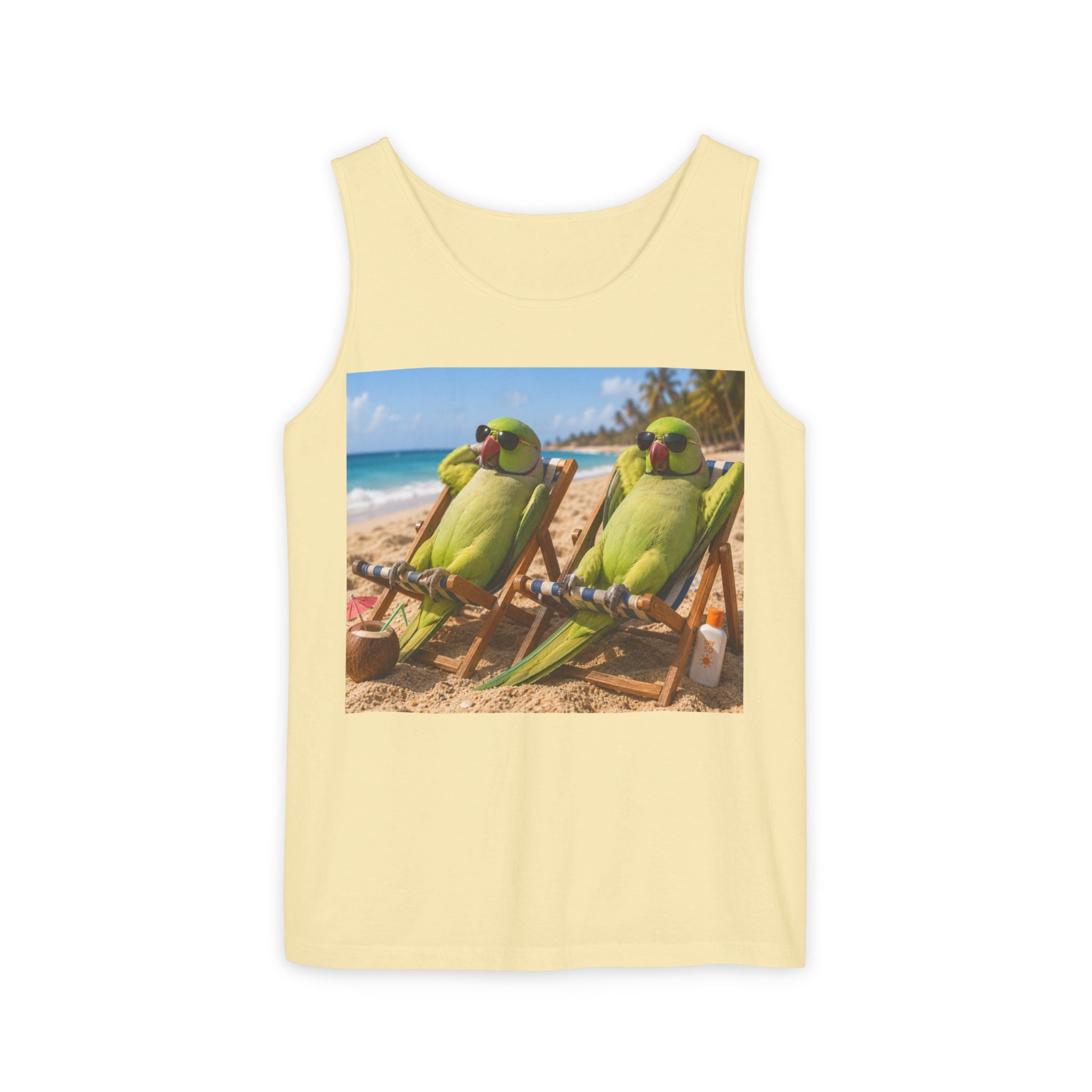 Beach Parrot Tank Top — “I’ve Got Time For Only Two Things: Birds and Salt Life” Summer Tee