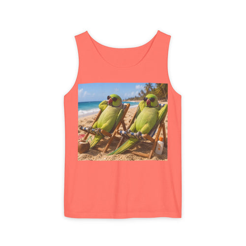 Beach Parrot Tank Top — “I’ve Got Time For Only Two Things: Birds and Salt Life” Summer Tee