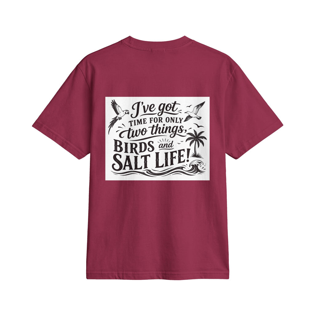 T-Shirt — "Birds and Salt Life" Tropical Beach Parrot Graphic Tee