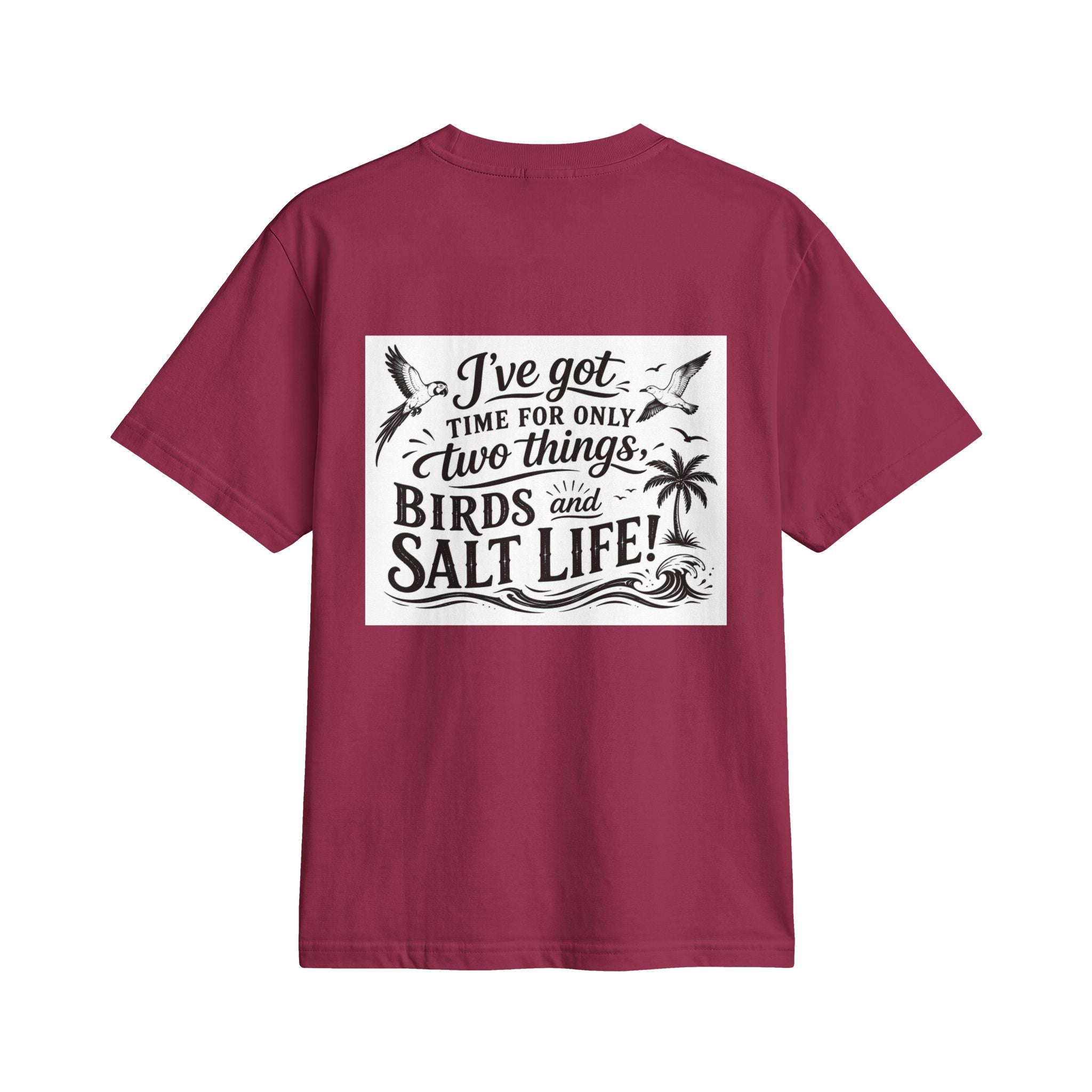 T-Shirt — "Birds and Salt Life" Tropical Beach Parrot Graphic Tee