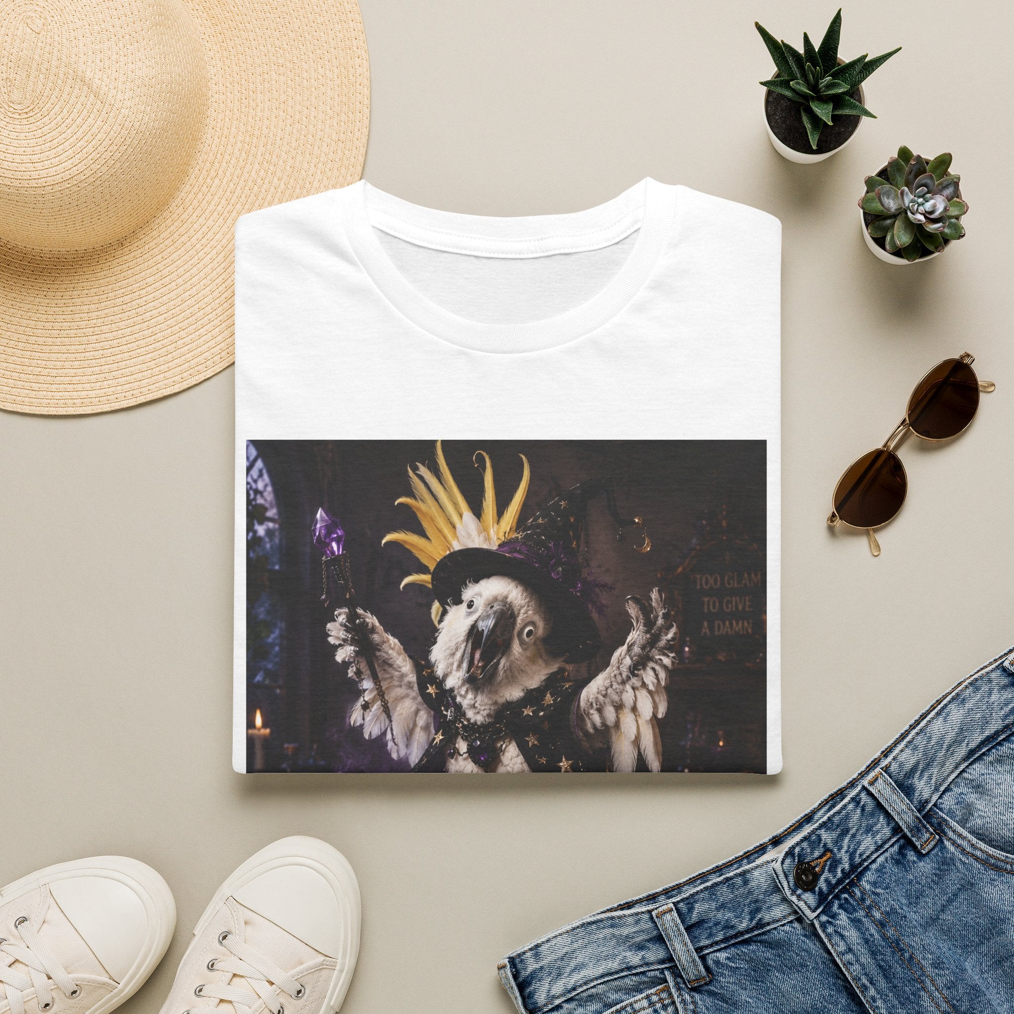 Chaos Witch T‑Shirt — Gothic Crow Crown Illustration