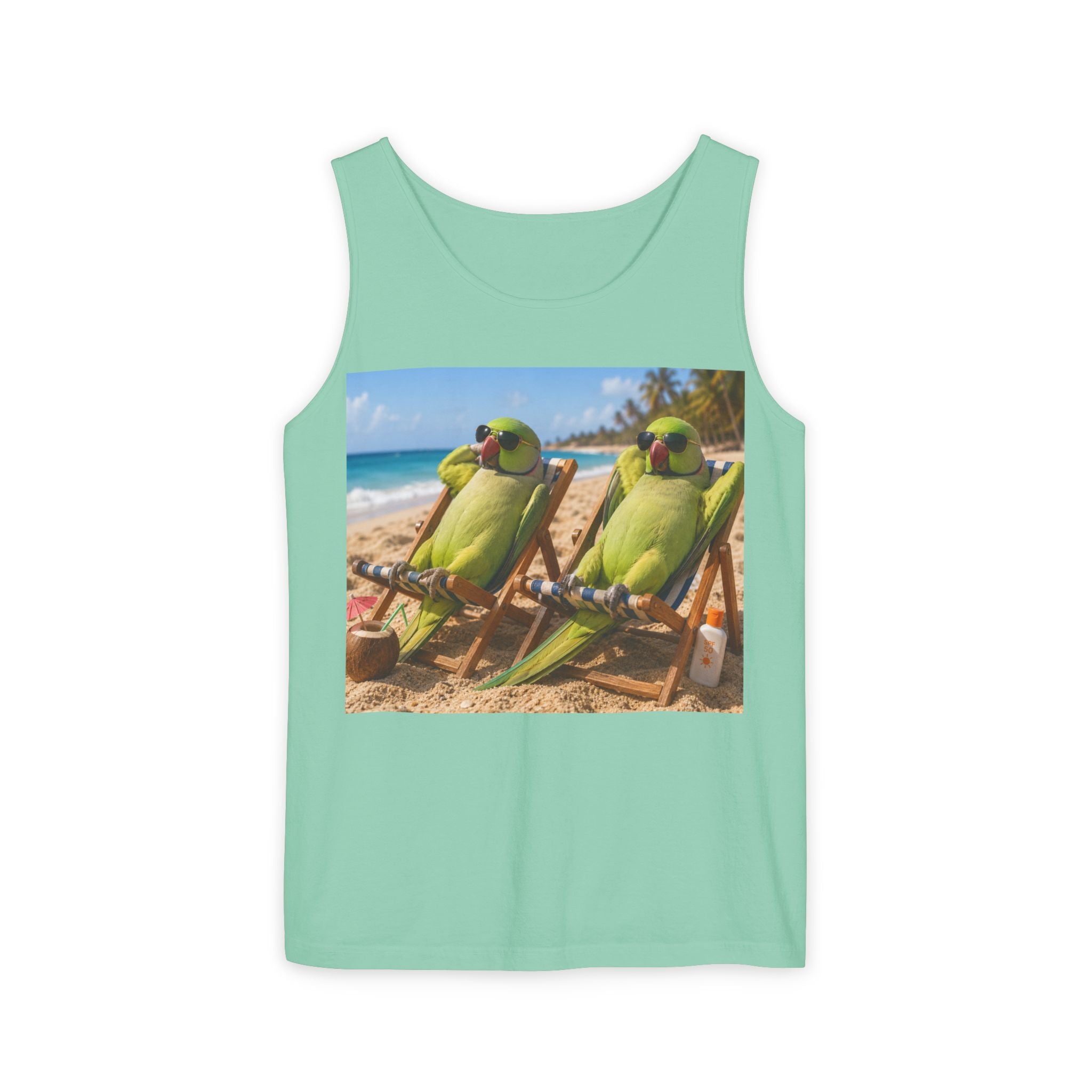 Beach Parrot Tank Top — “I’ve Got Time For Only Two Things: Birds and Salt Life” Summer Tee